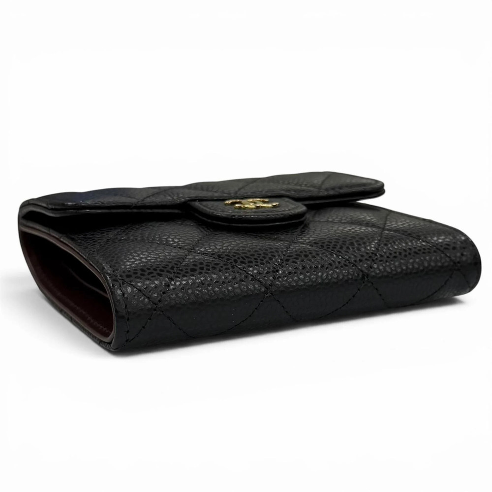 CHANEL Black Caviar Leather Logo Wallet - Picture 4 of 12